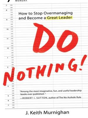 cover image of Do Nothing!